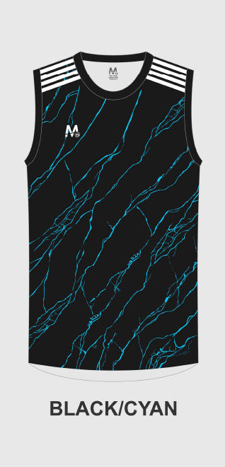 M15 Athletico 2  Vest -Black/Cyan