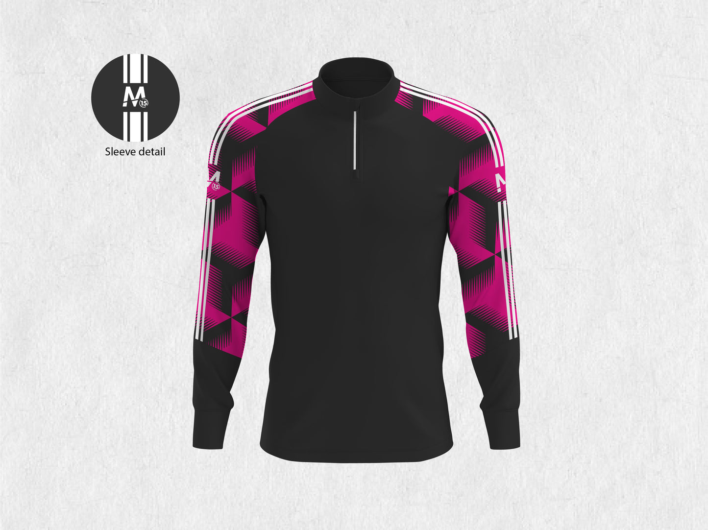 M15 Athletico 2 Half Zip -Blk/Pink