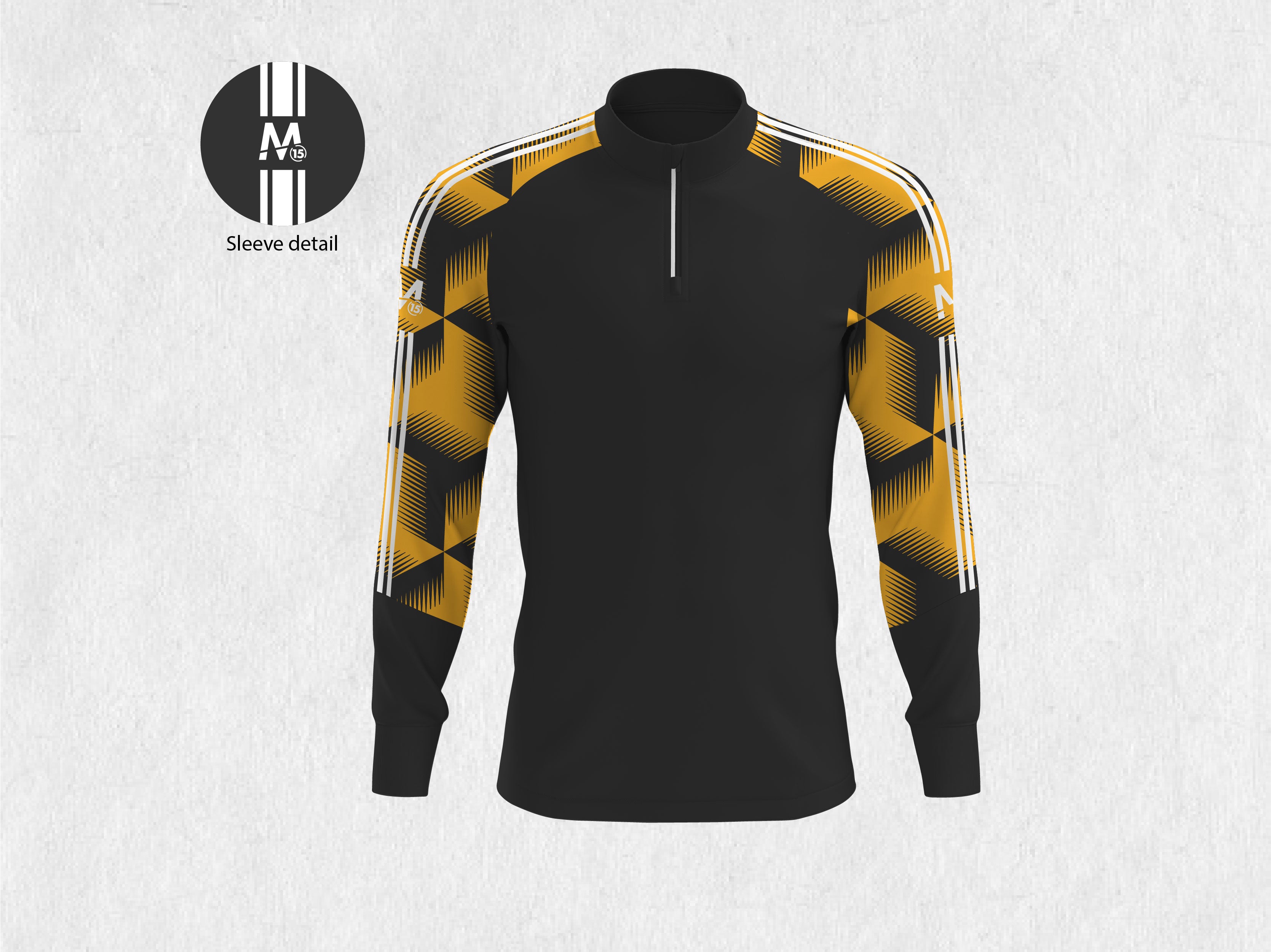 M15 Athletico 2 Half Zip -Blk/Amber