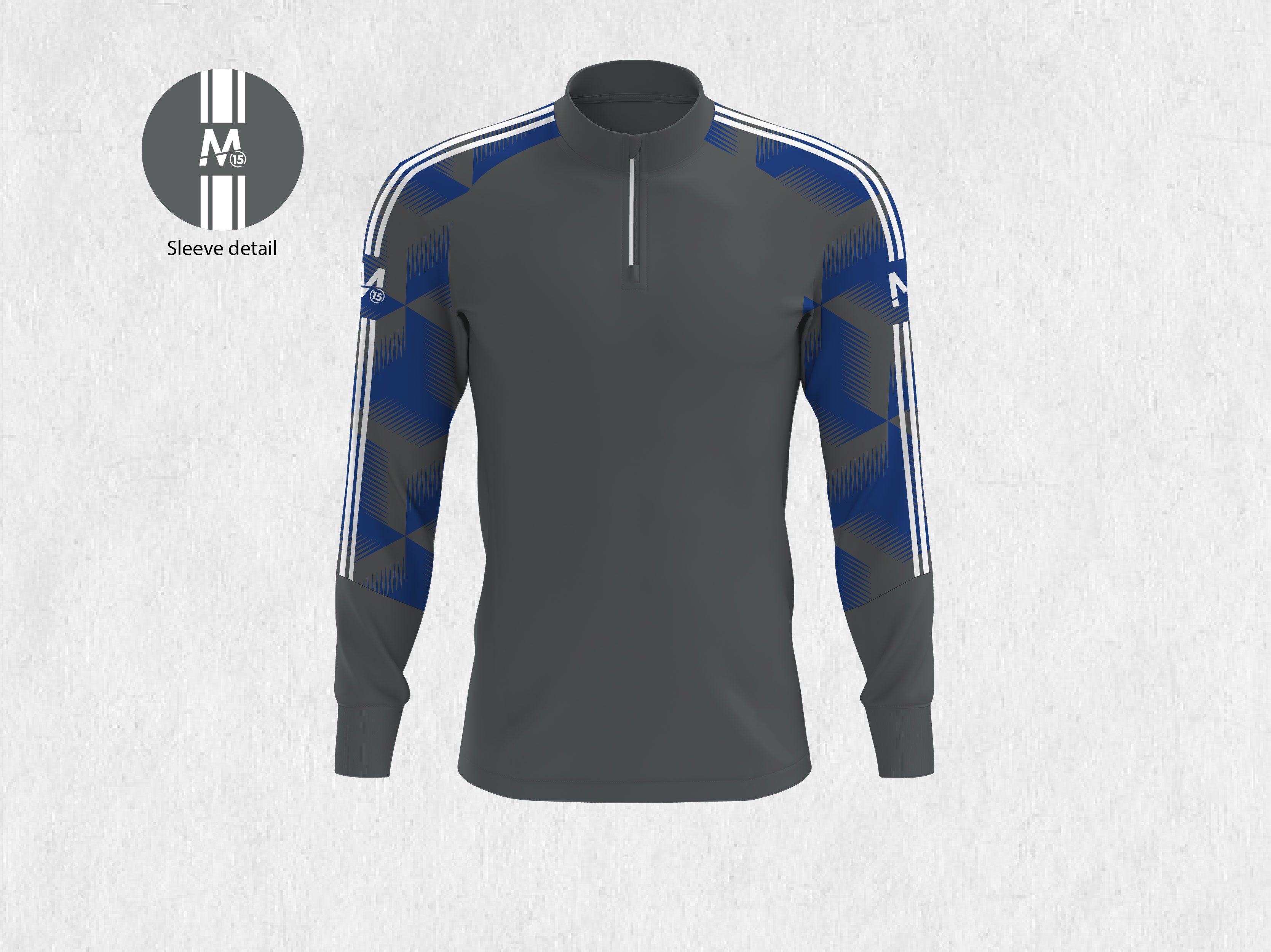 M15 Athletico 2 Half Zip -Grey/Royal