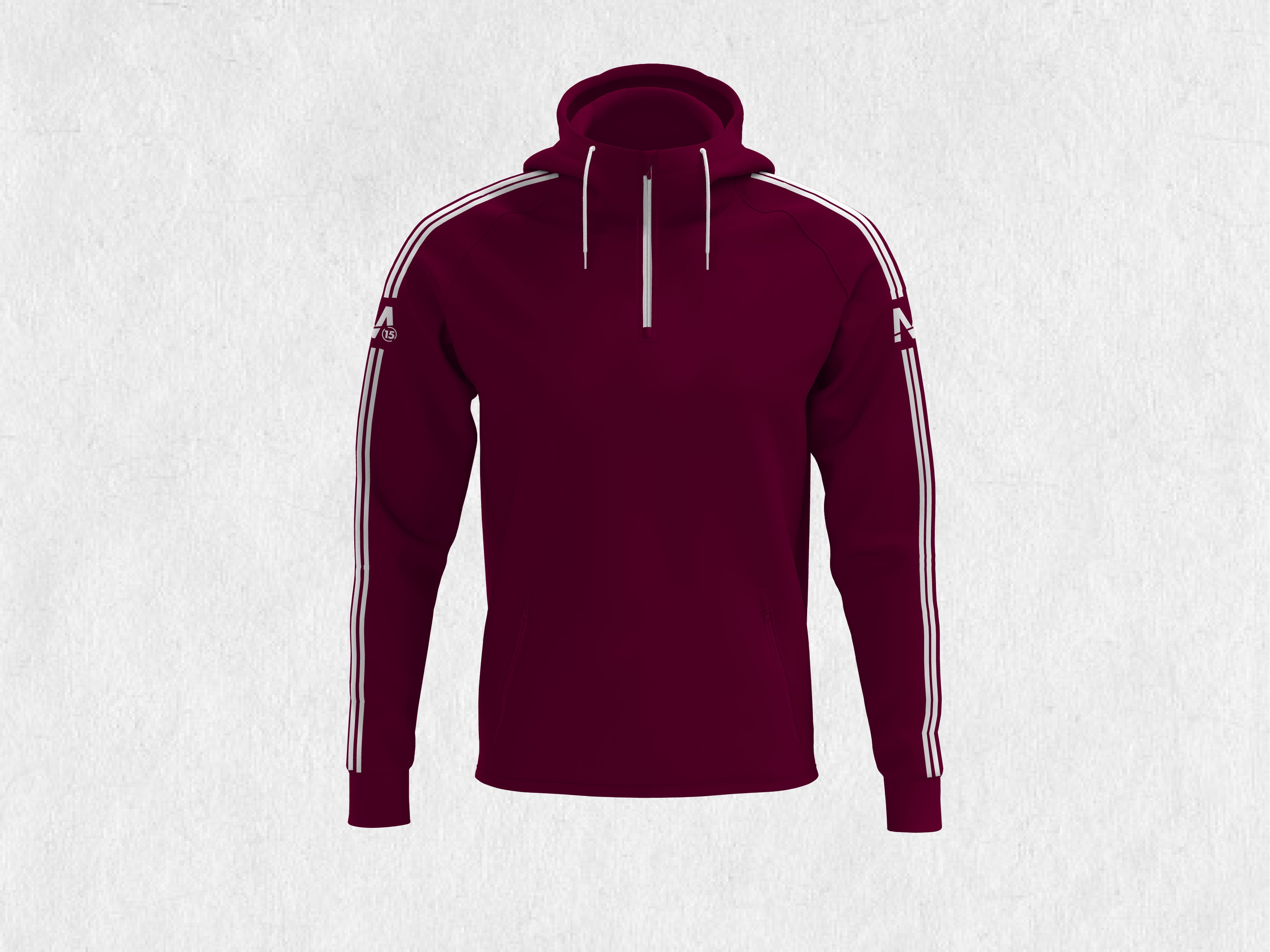 M15 Athletico Zoodie -Maroon/White