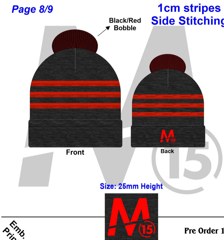 M15 Team Bobble - Blk/Red