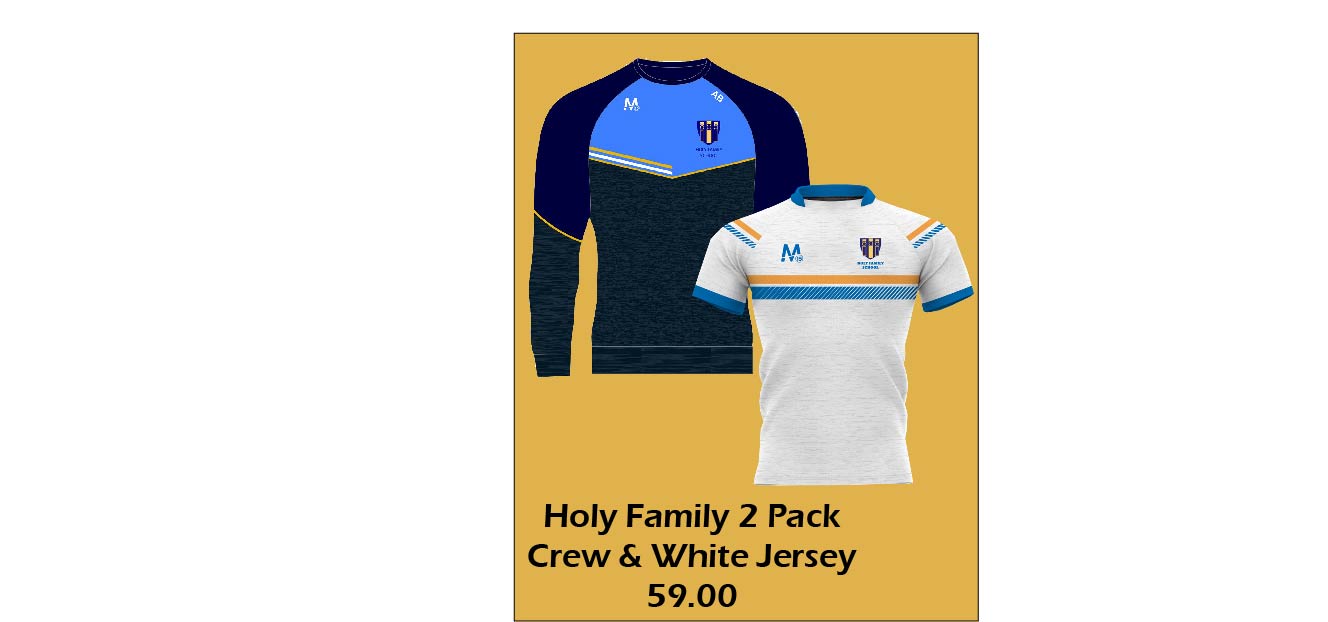 Holy Family 2 Pack - Crew & white jersey