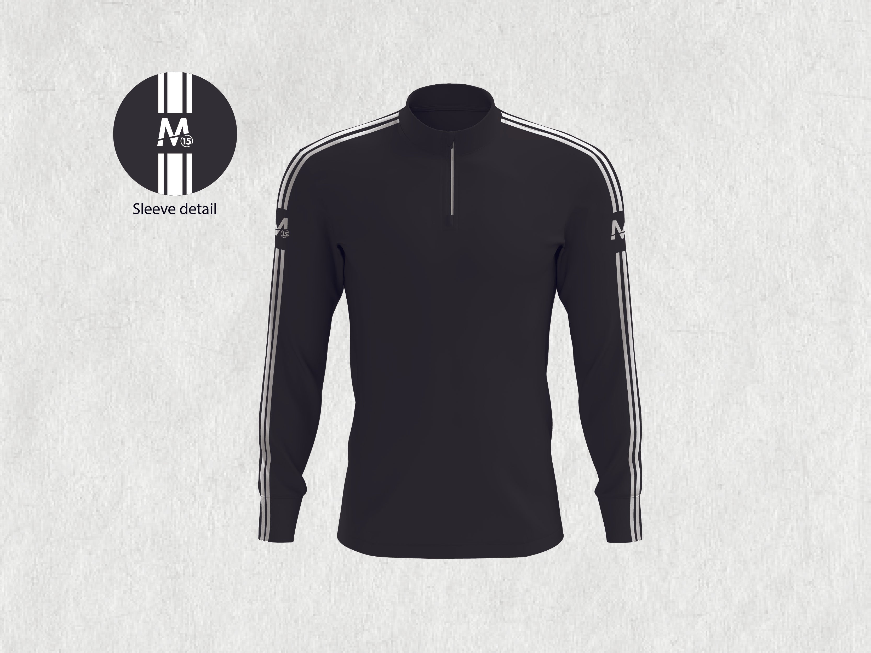 M15 Athletico Half Zip -Blk/Wht