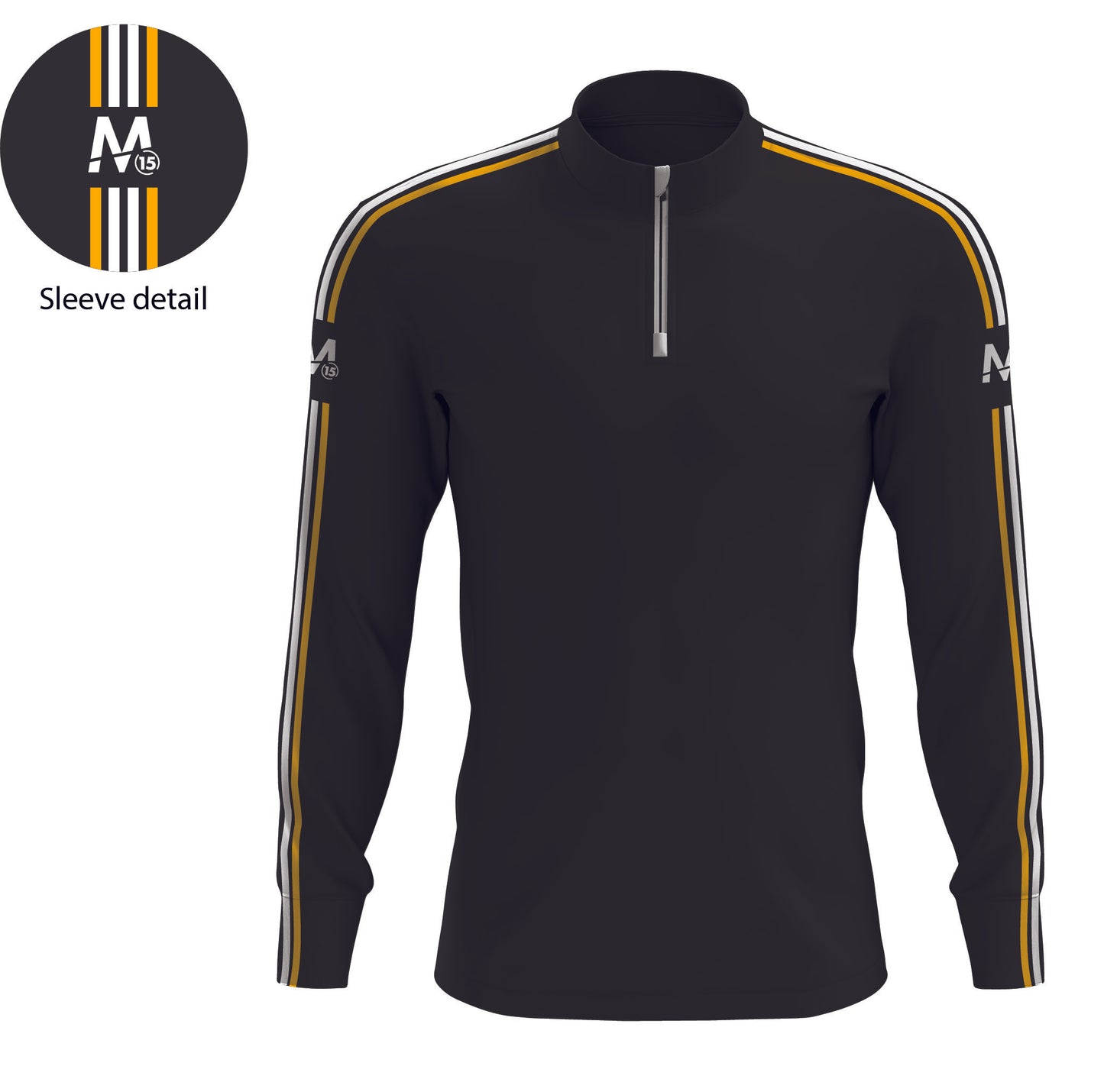 M15 Athletico Half Zip -Black/Amber