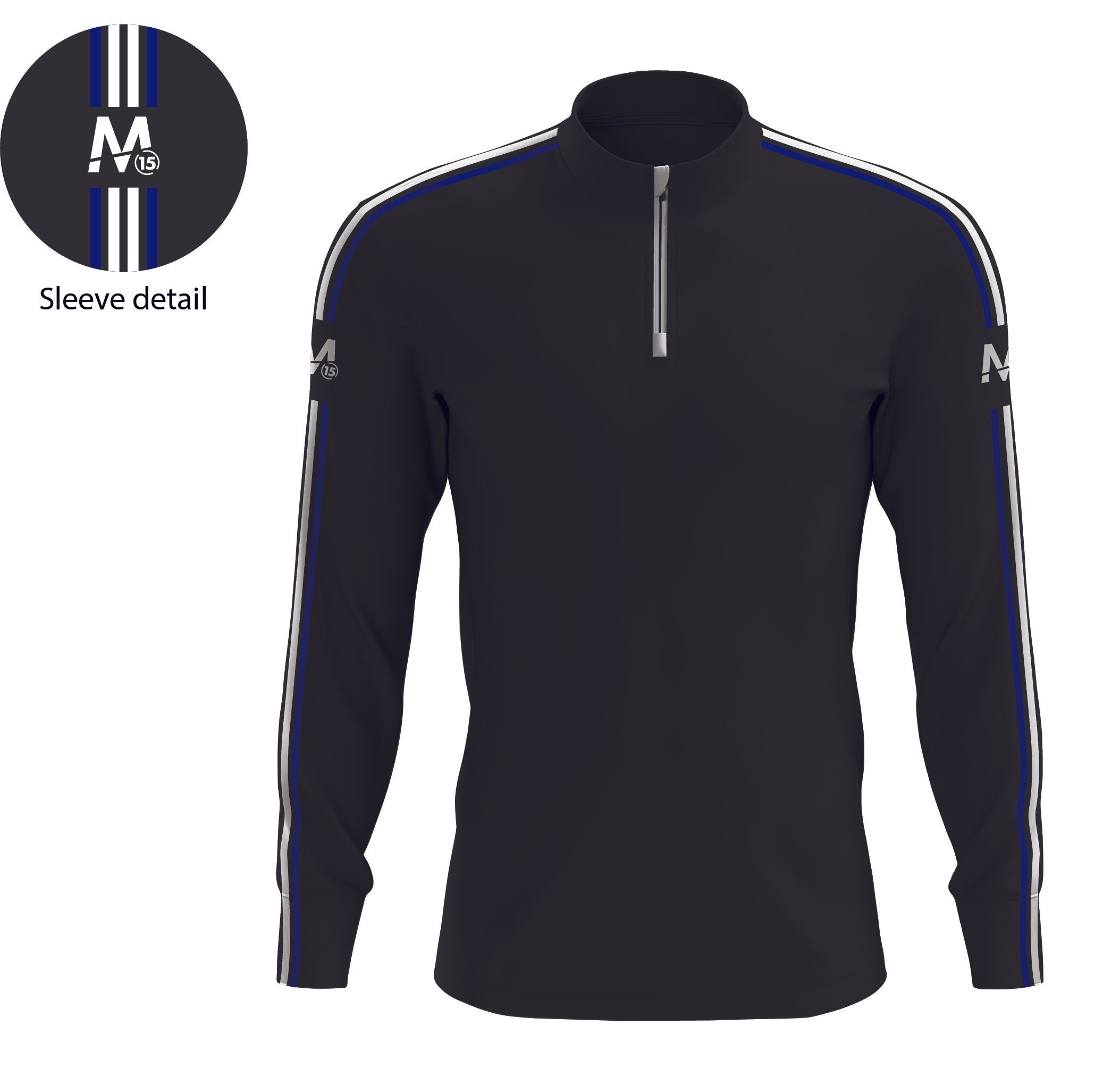 M15 Athletico Half Zip -Blk/Ryl/Wht