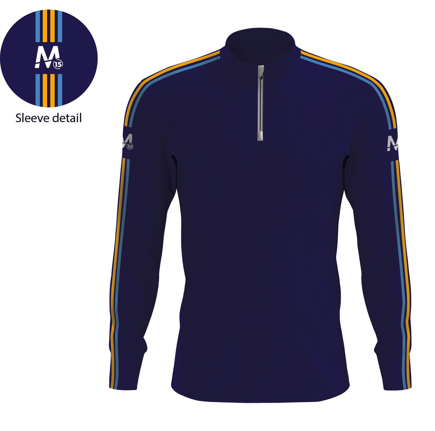 M15 Athletico Half Zip -Nvy/Sky/Amber