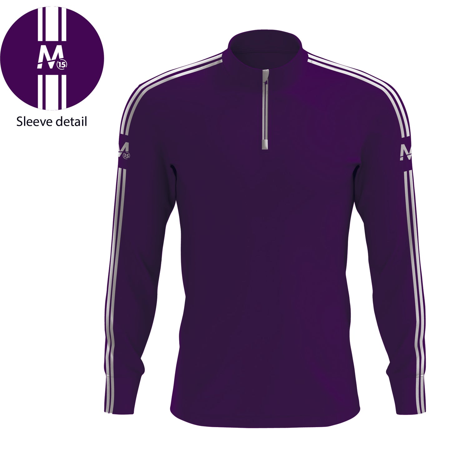 M15 Athletico Half Zip -Purp/Wht