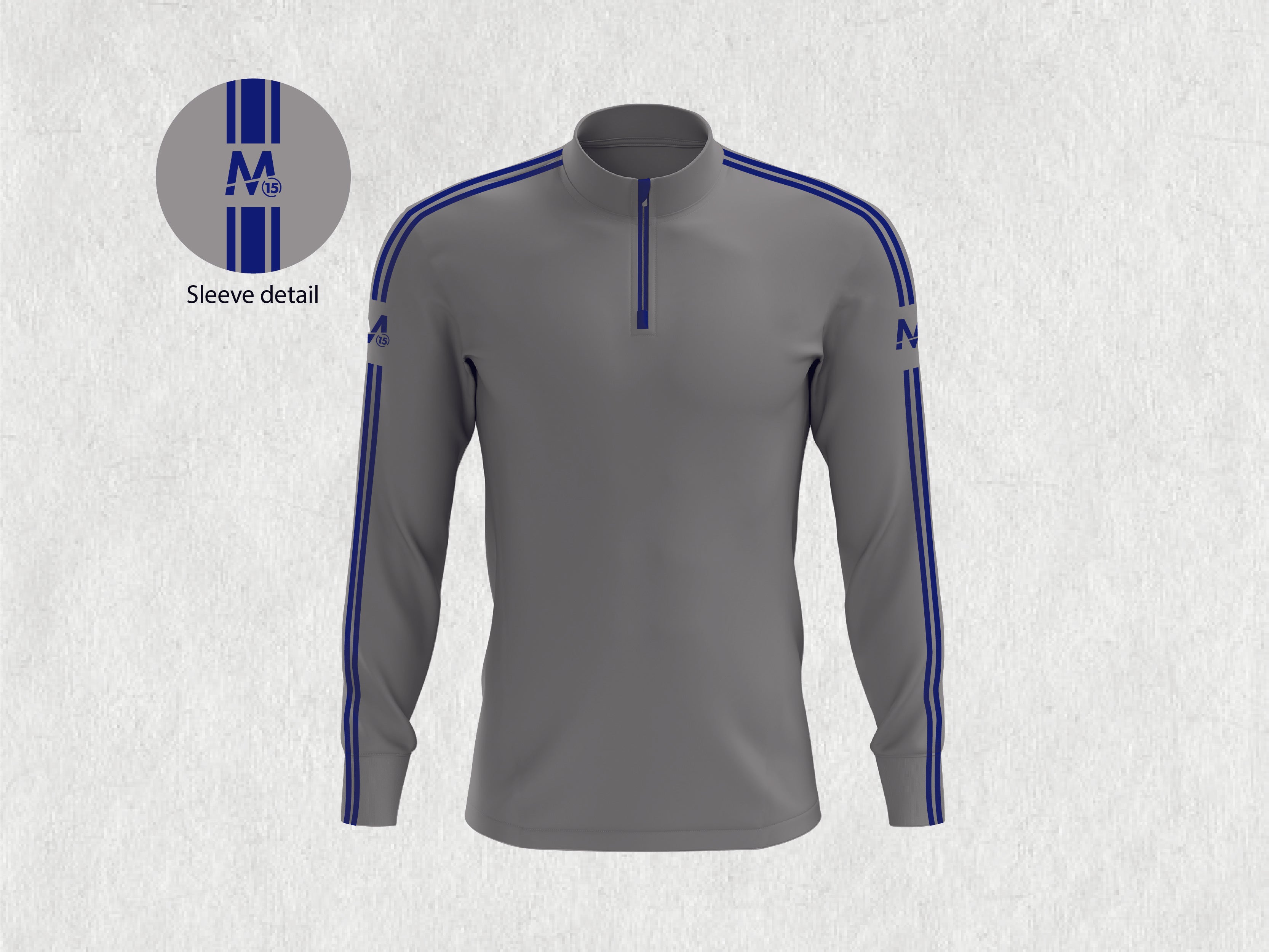 M15 Athletico Half Zip -Grey/Royal