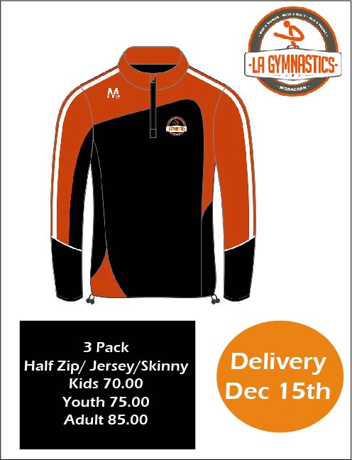 La Gymnastics 3 Pack - Half Zip/Jersey/Skinny