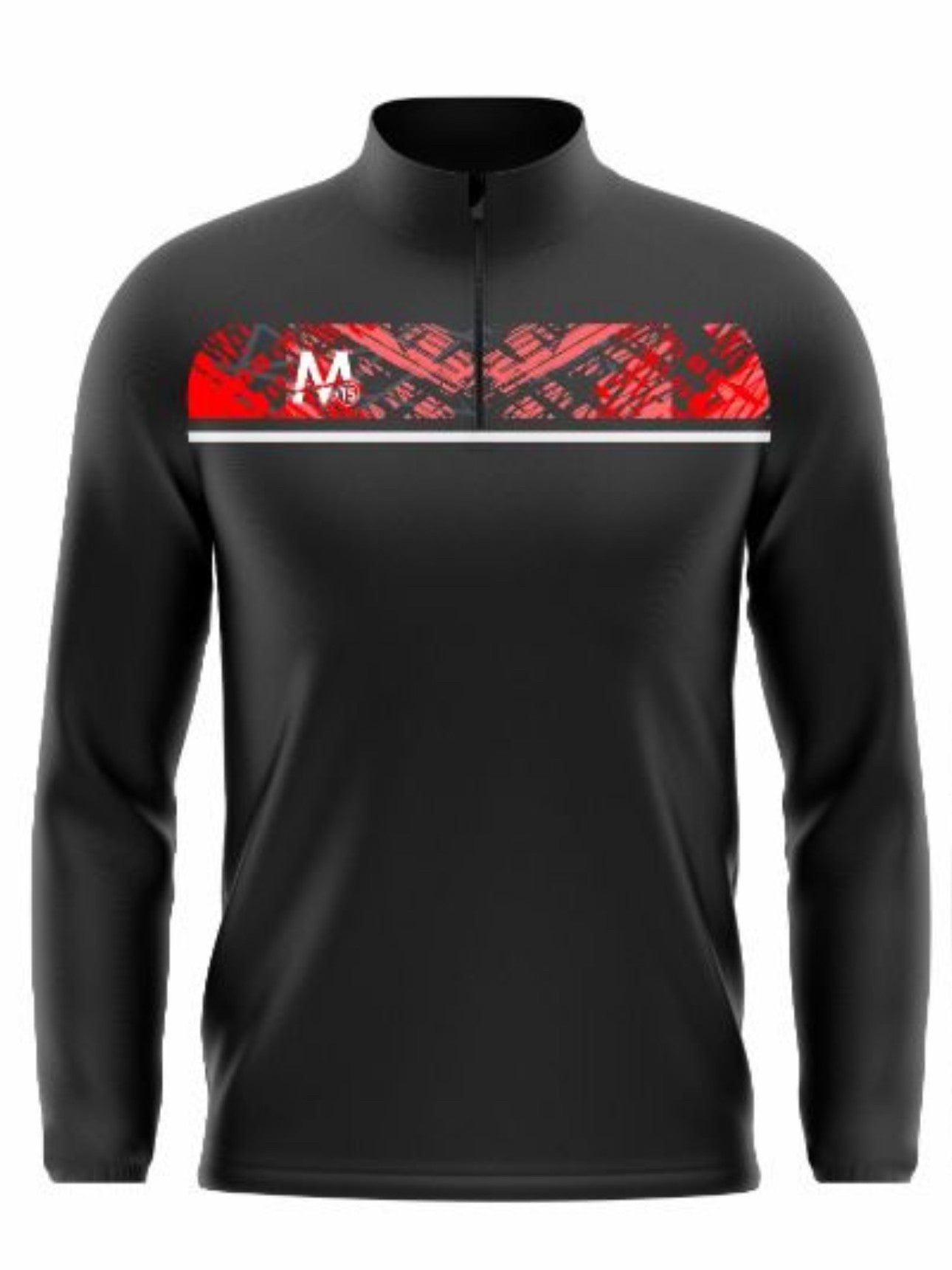 Moza Half Zip - Blk/Red/White