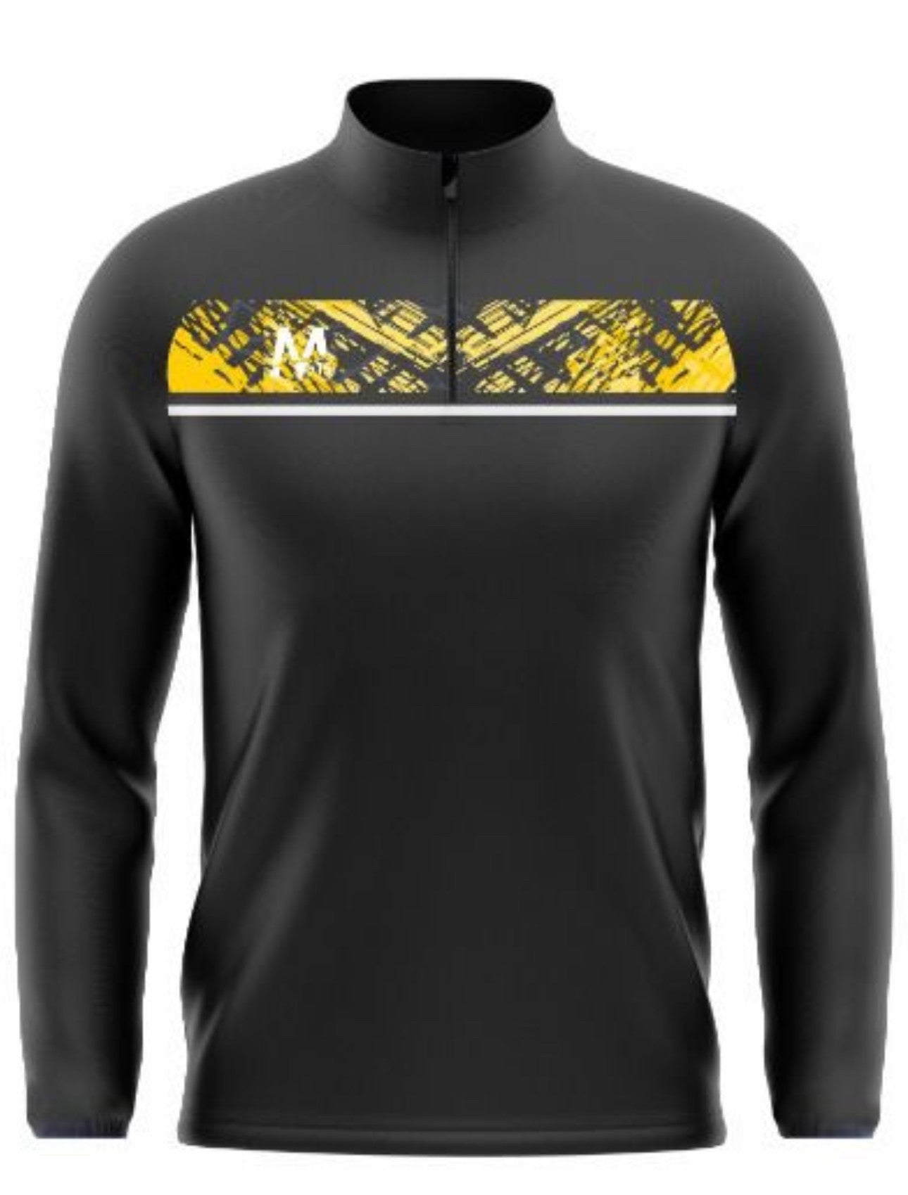 Moza Half Zip - Black/Amber