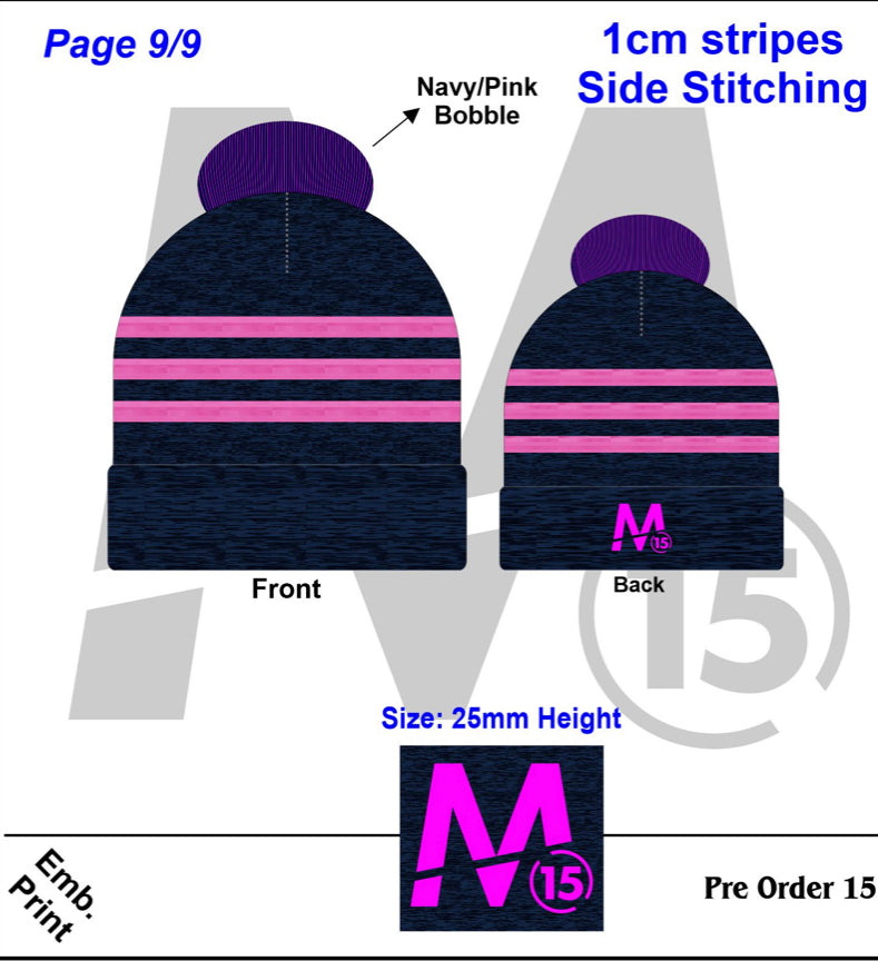 M15 Team Bobble - Nvy/Pink