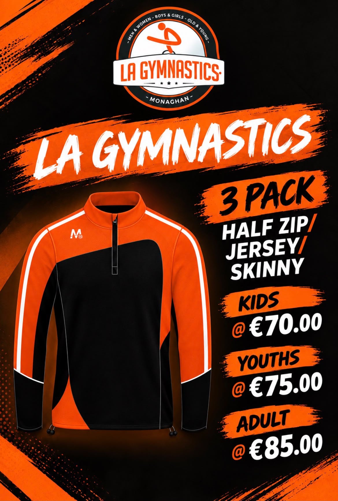 La Gymnastics 3 Pack - Half Zip/Jersey/Skinny
