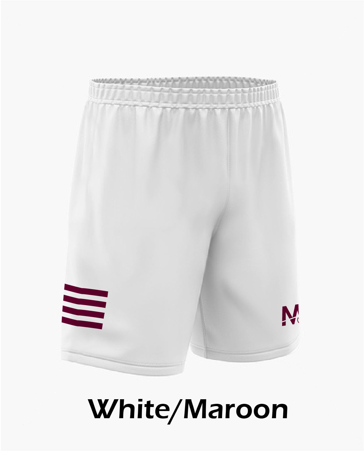 M15 Croker 3 Shorts - White/Maroon