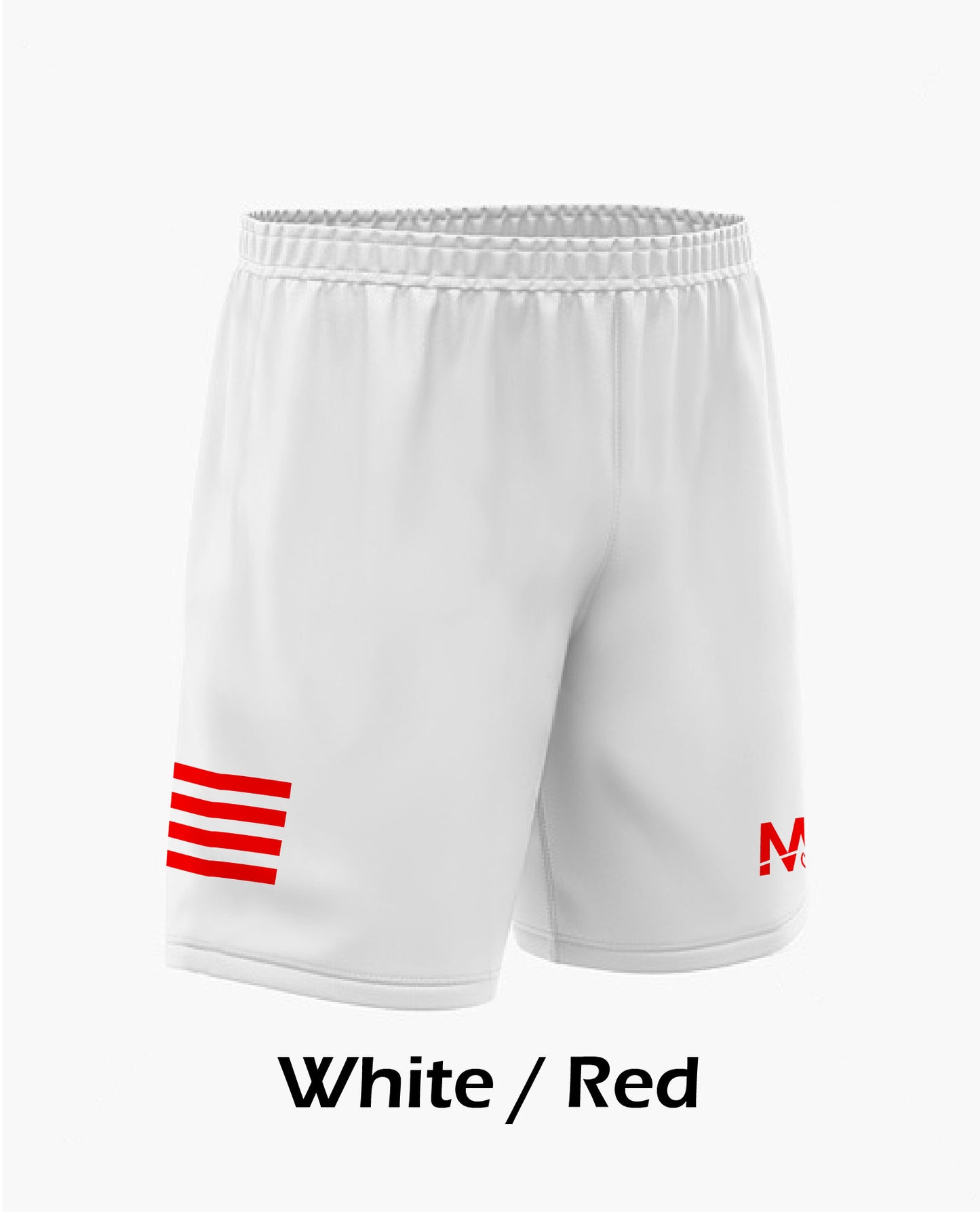 M15 Croker 3 Shorts - White/Red