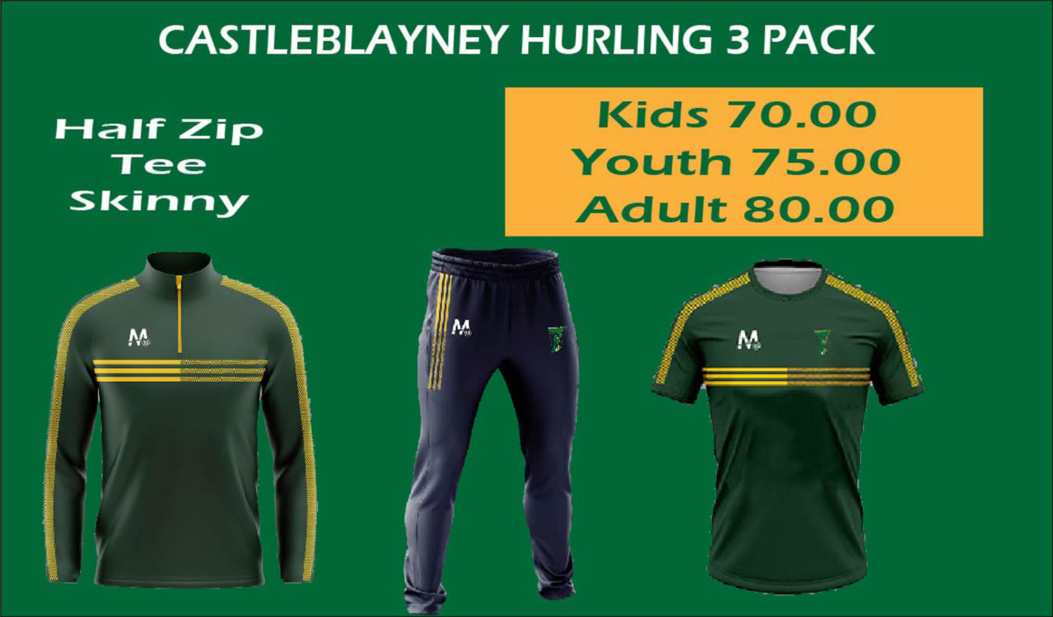 Blayney Hurling 3 Pack - Half Zip