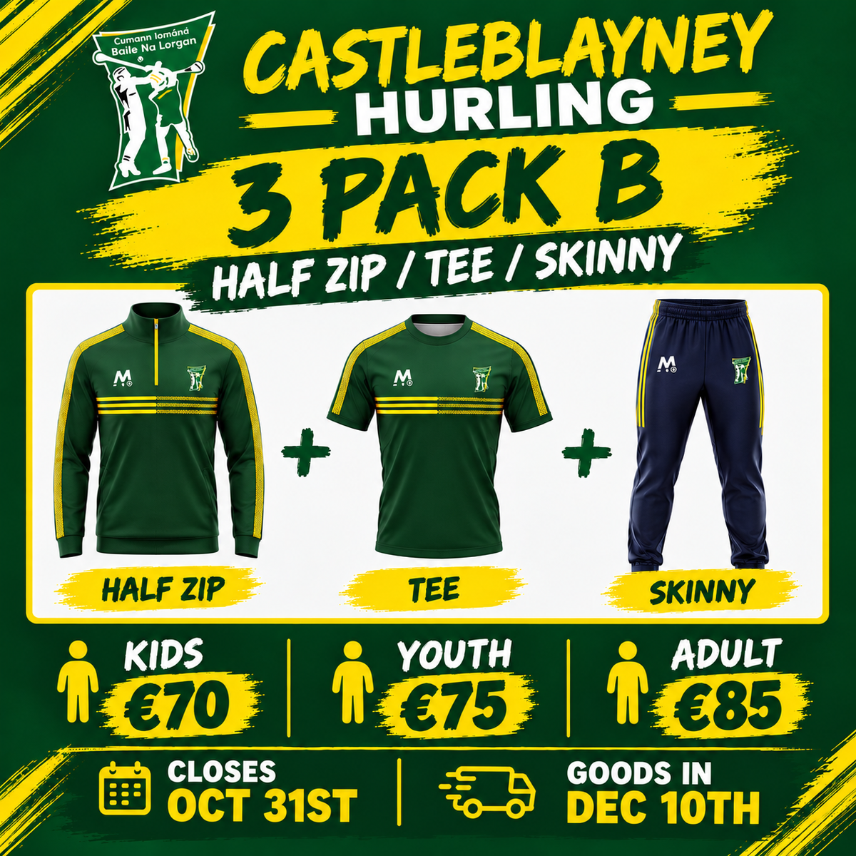Blayney Hurling 3 Pack - Half Zip