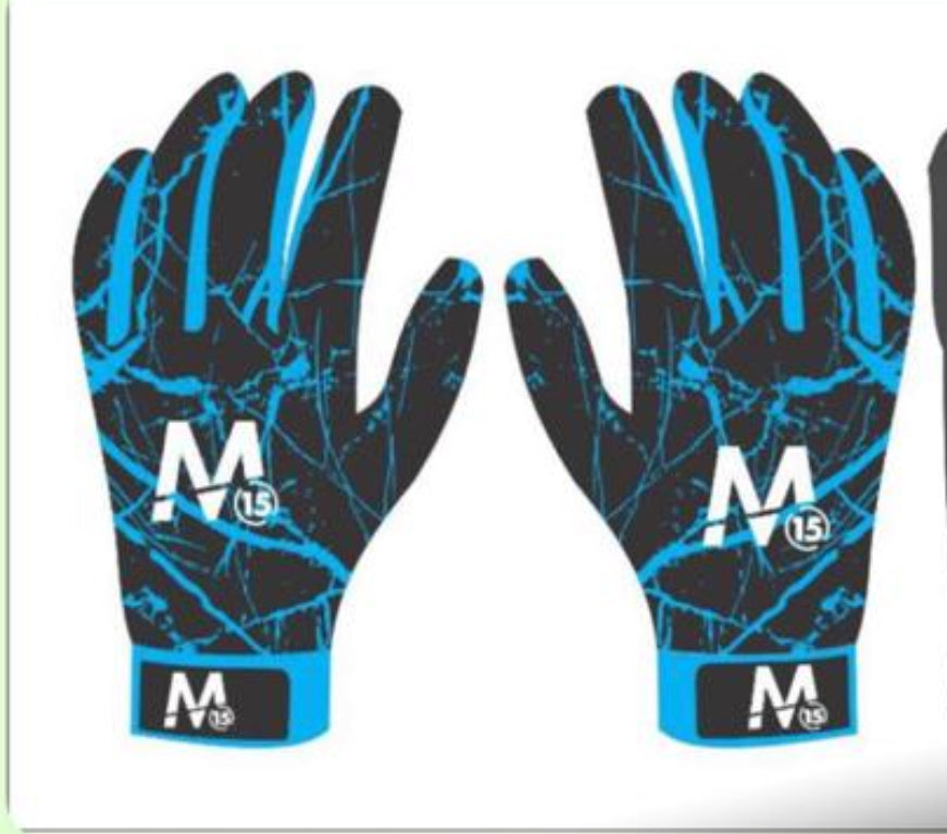 M15 Web Gloves - Blk/Cyan