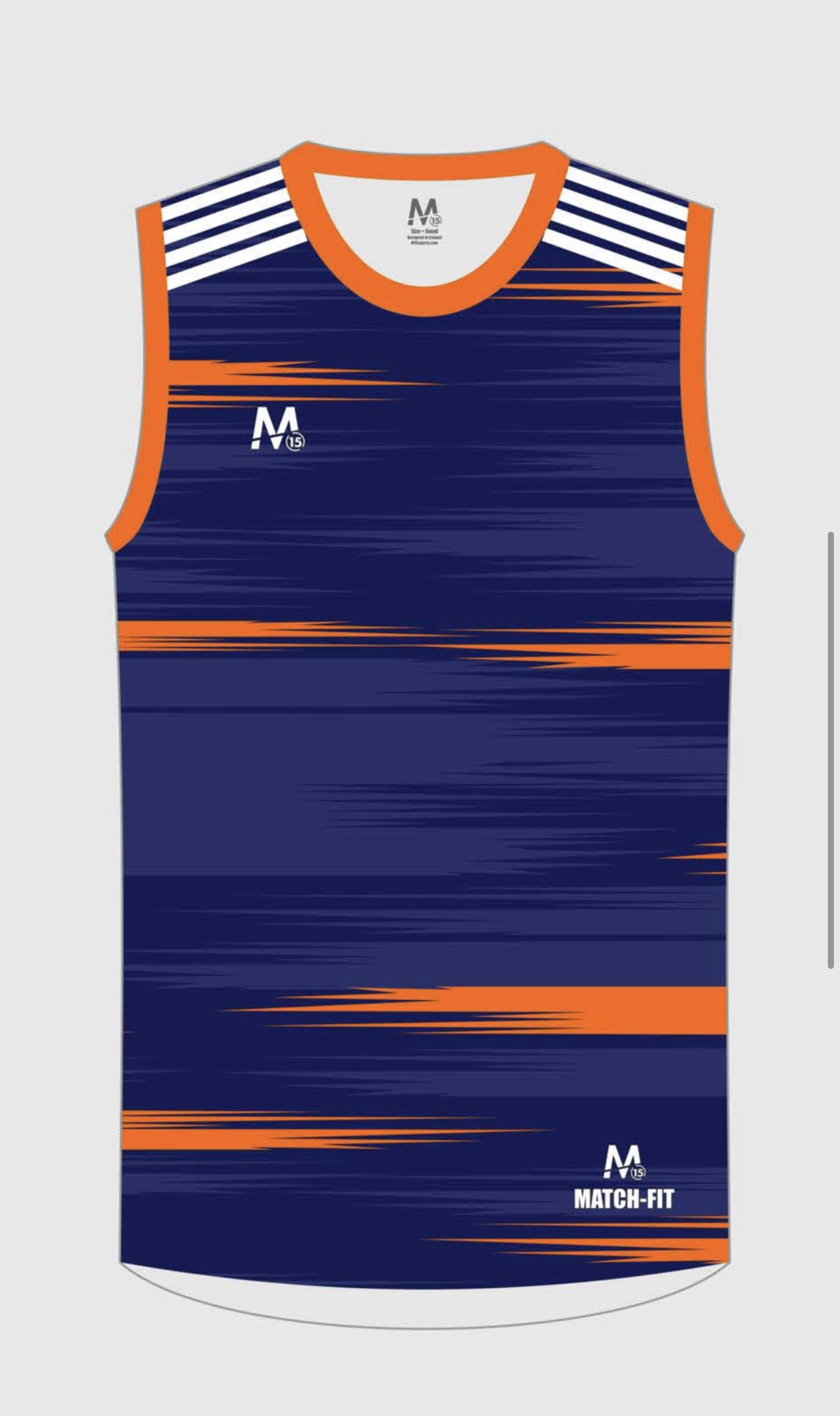 M15 Athletico Vest -Navy/Orange